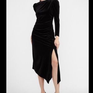 Express velvet ruched dress